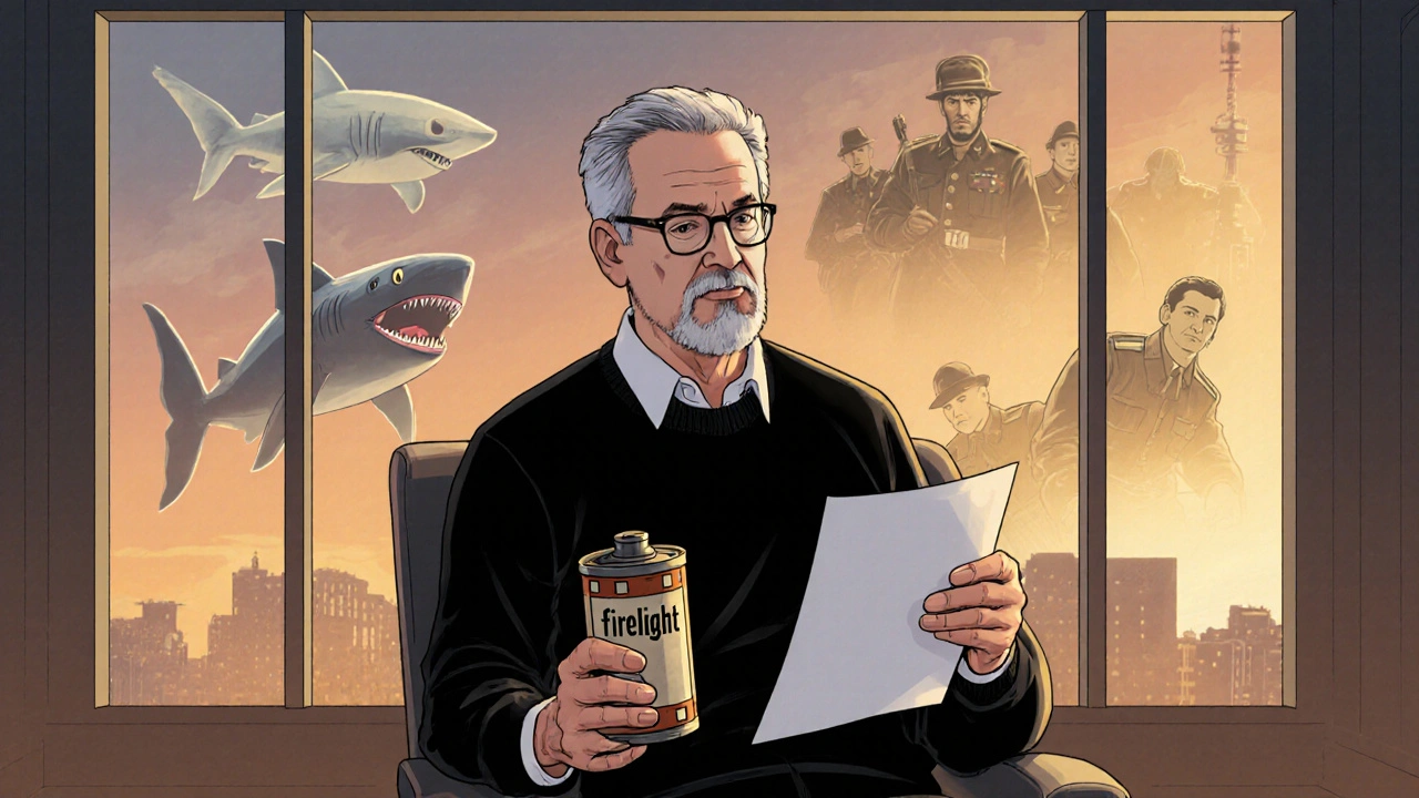 78 yaşındaki Spielberg, geçmişin ve olgunluğun sembollerini tutarken sessizce düşünüyor.