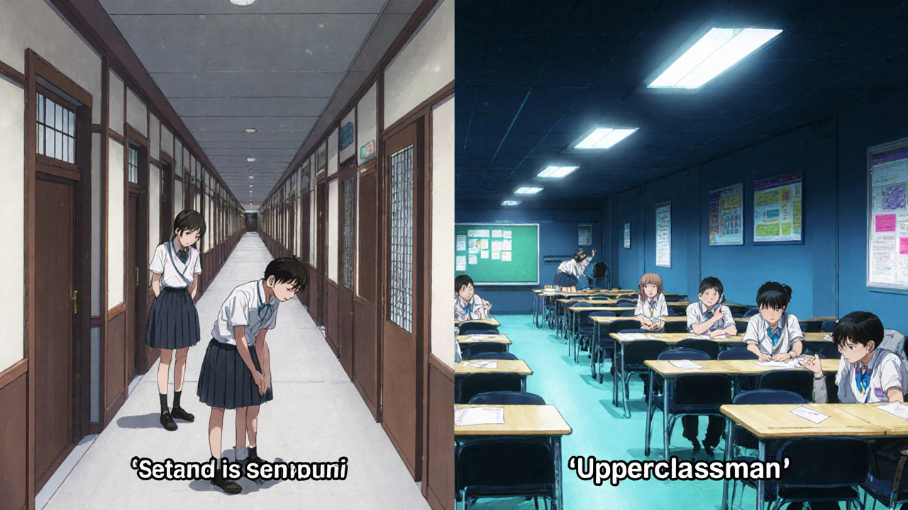 Japon okulunun alt yazı versiyonu ve Batılı adaptasyonu karşılaştırmalı sahne.