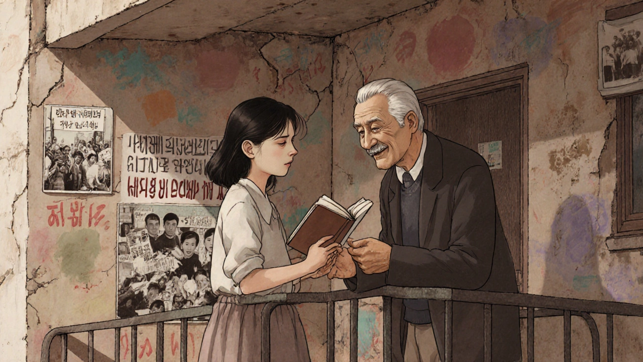 Bir erkek, bir kızın kitap okurken gülümseyip ona bakıyor.