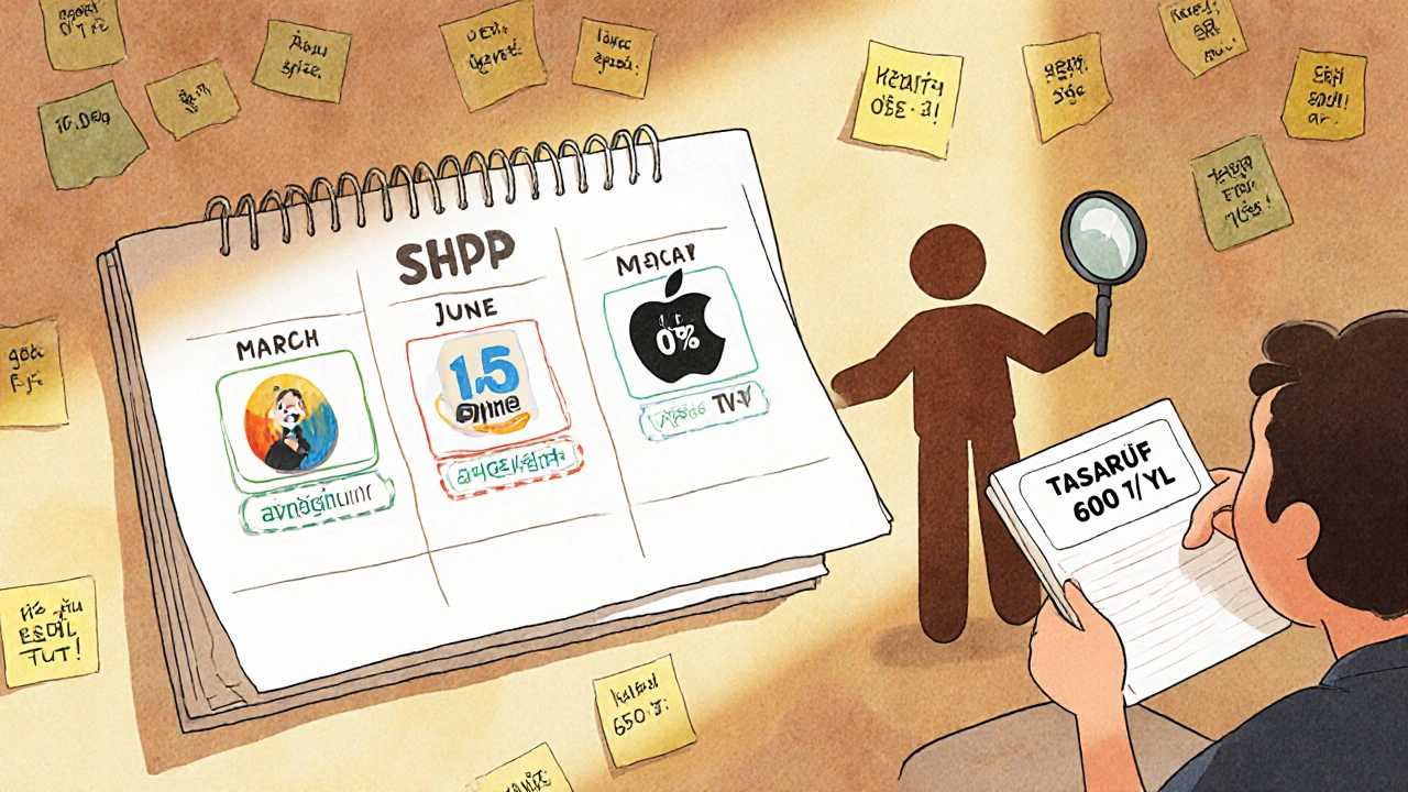 Bir takvimde üç ayda 600 TL tasarruf eden biri, indirim hatırlatmalarıyla.