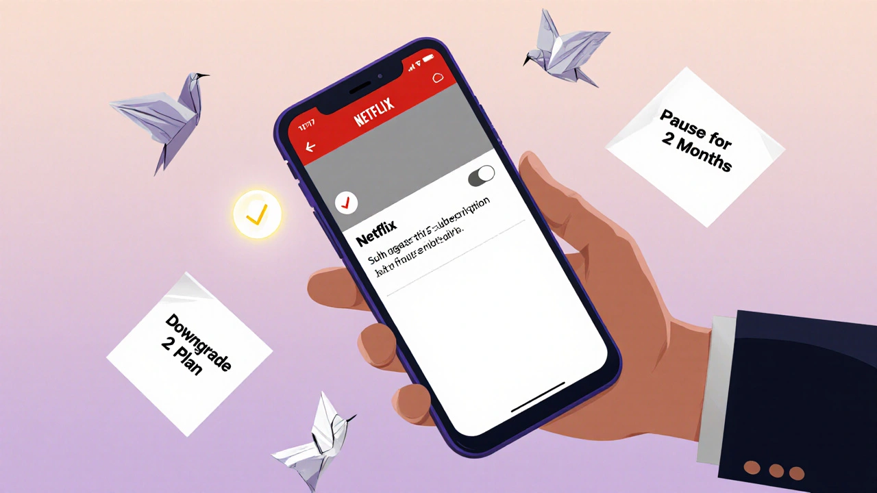 Netflix uygulamasında abonelik aktif değil mesajı ve alternatif seçenekler görünüyor.