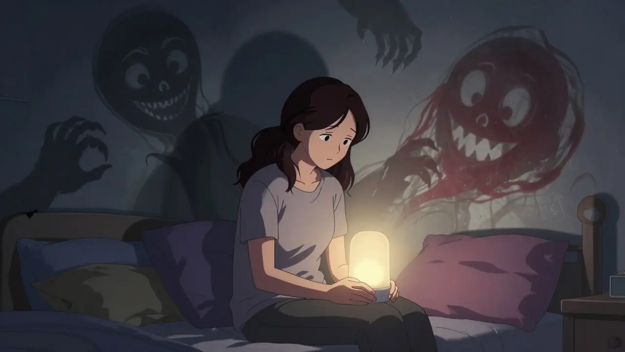 Bir annenin arkasında çocuk odasında büyümeye başlayan korkutucu gölgeler.