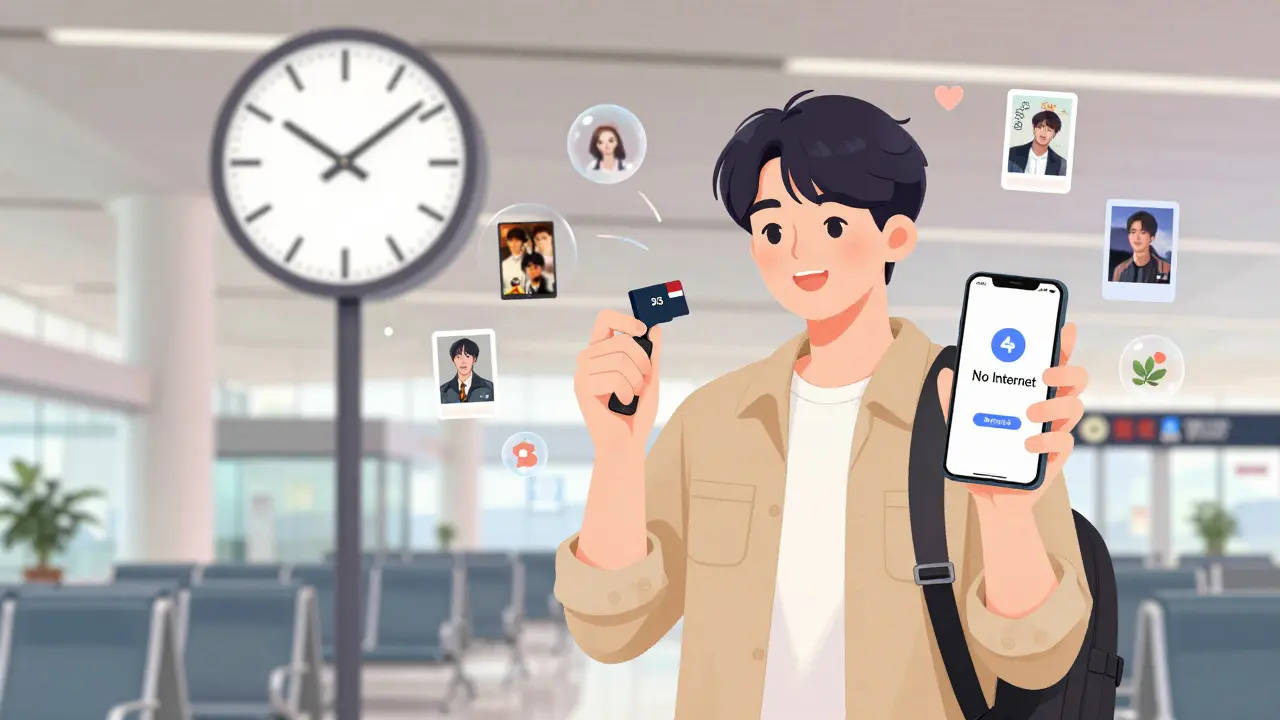 Havalimanında, dış depolama cihazlarıyla offline içerikler taşınıyor.