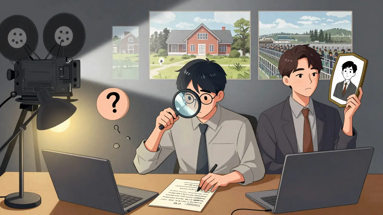 Bir yazar, üç farklı izleyici tipini düşünecek şekilde film incelemesi yazıyor: ilk kez izleyen, sinemacı ve toplumsal analist.