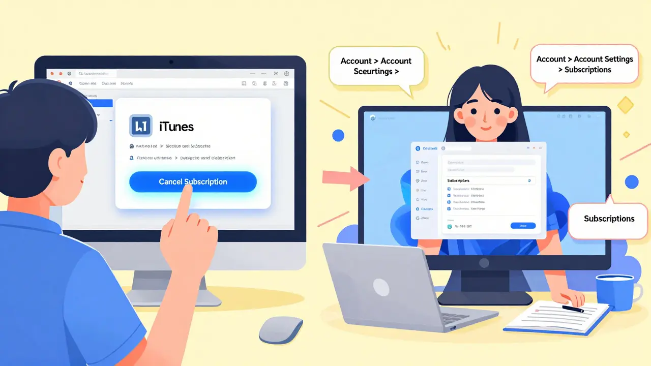 Mac ve Windows bilgisayarda iTunes üzerinden Apple TV+ aboneliği iptal ediliyor.