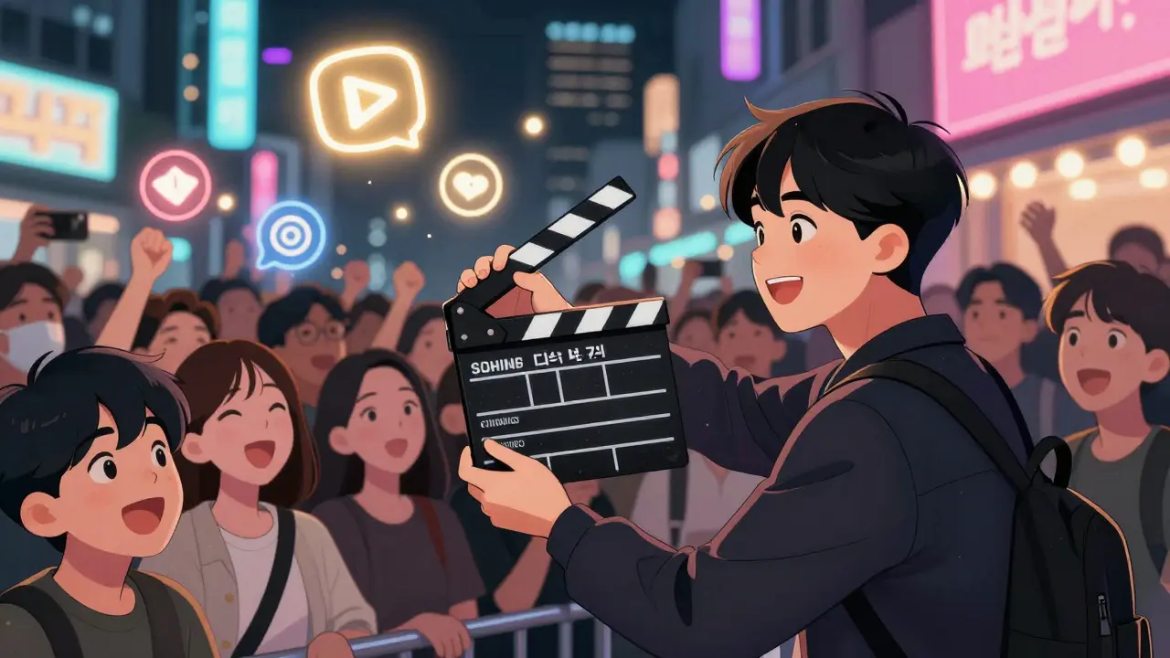 Film festivalinde izleyicilerle etkileşim.