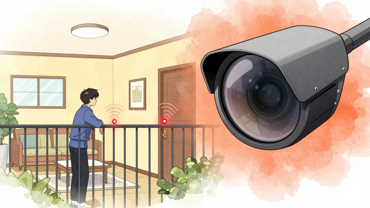 Mahremiyet ve izlenme kavramını sembolize eden görsel tablo.