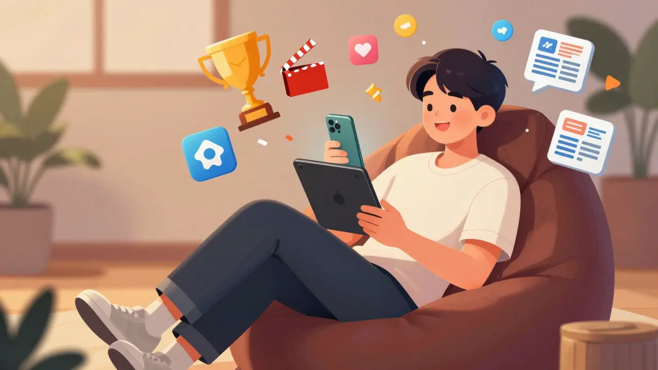 Hem spor hem de dizi içeriklerinin tadını çıkaran mutlu bir kullanıcı.