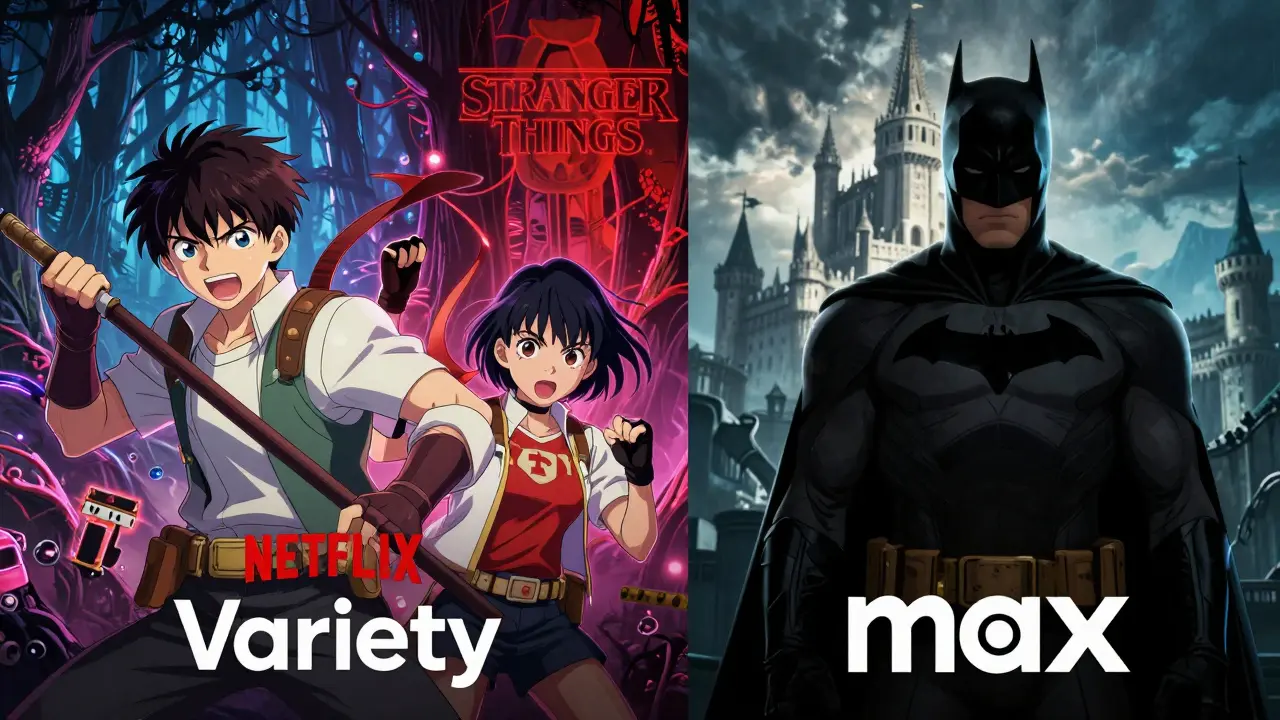Netflix'in anime ve çeşitliliği ile Max'in sinematik prestijinin karşılaştırması.