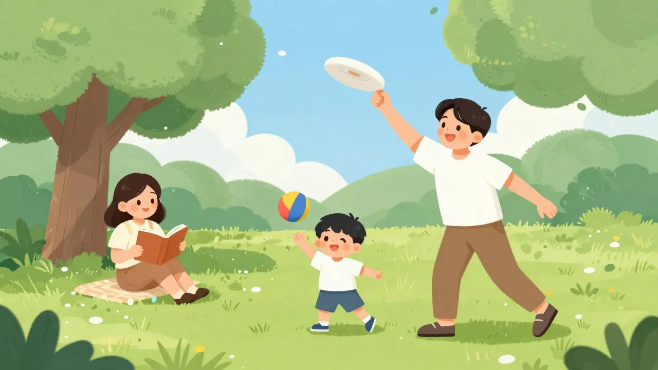 Aile, ekran süresi sınırları sayesinde doğada birlikte keyifli vakit geçiriyor.