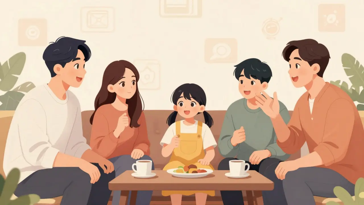 Aile birlikte izledikleri dizi hakkında tartışırken