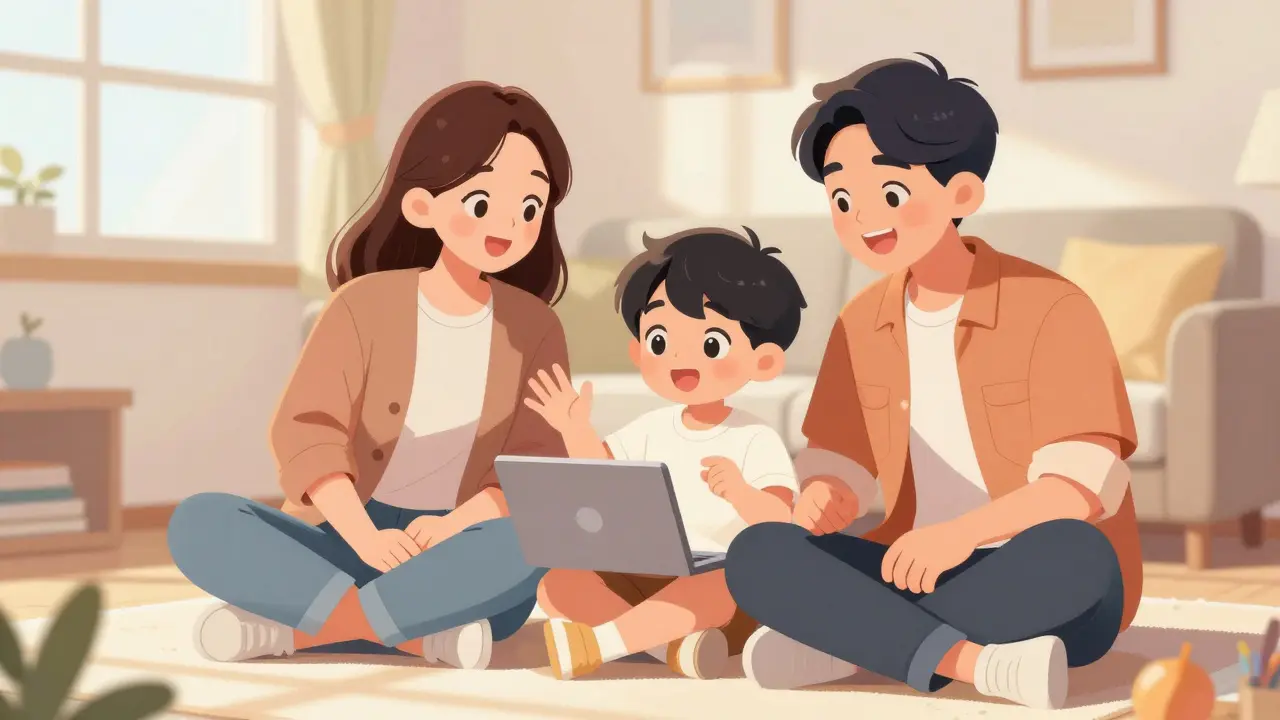 Aile, dijital okuryazarlık üzerine sıcak ve açık bir sohbet ediyor