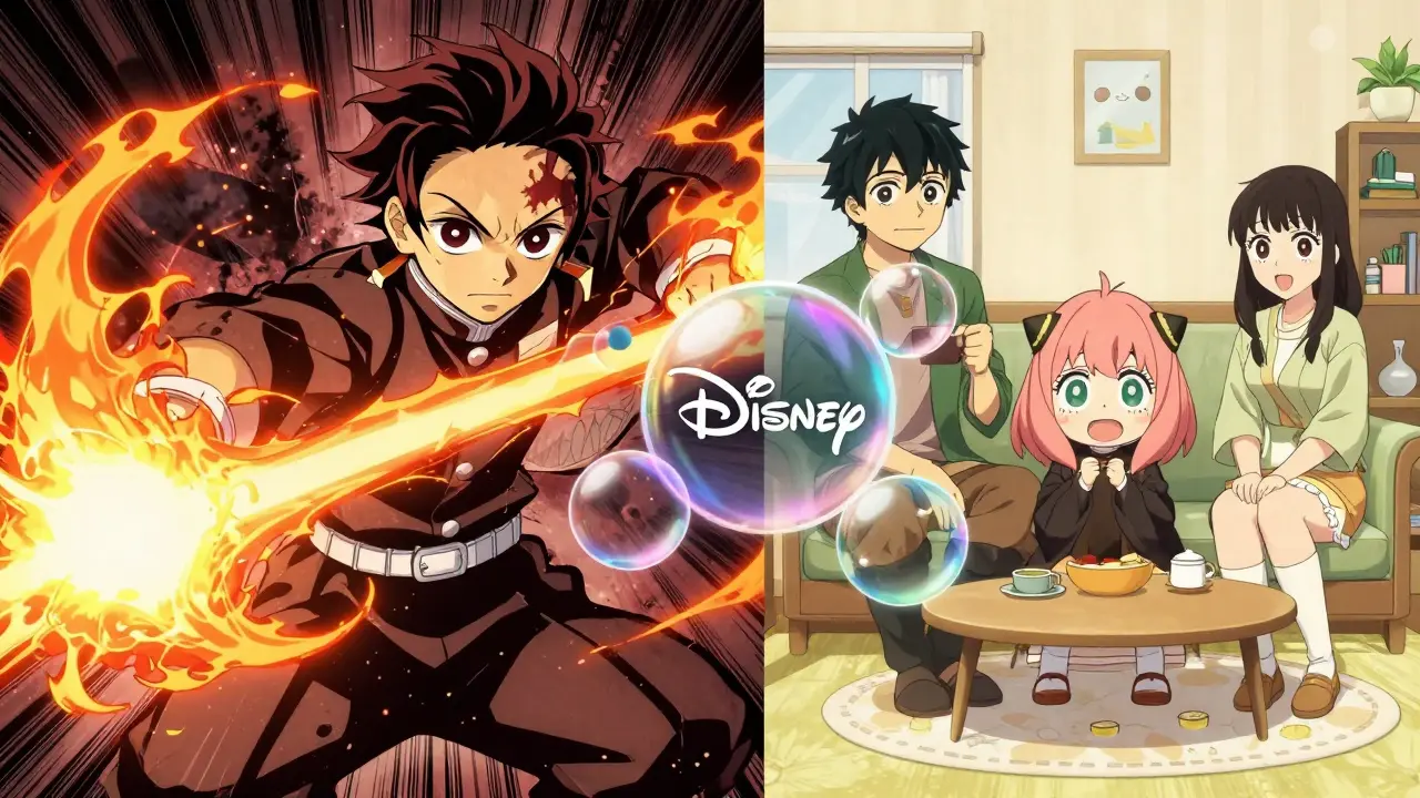 Aksiyon ve komedi anime sahnelerinin birleştiği dinamik görsel