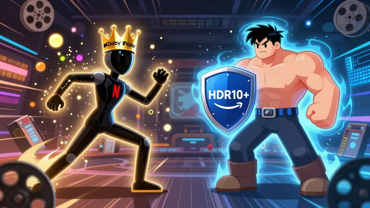 Netflix ve Amazon platformlarının HDR teknolojilerini temsil eden karakterlerin mücadelesi